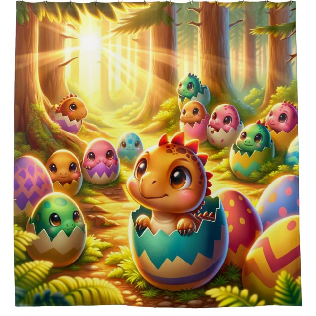 Cortina Para Box Dragões para bebês (Frente)