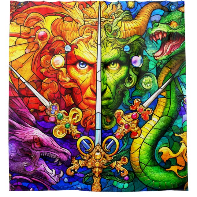 Cortina Para Box Dragon Fantasy Art (Frente)