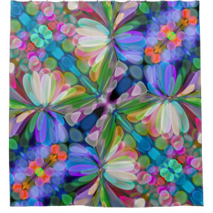 Cortina Para Box Dragonfly Garden Abstrato Floral