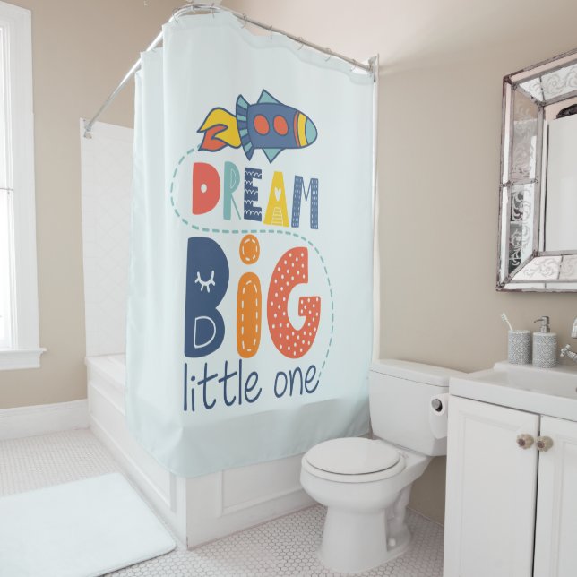 Cortina Para Box Dream Big Little One Rocket (In Situ)