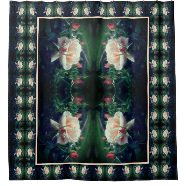 Cortina Para Box Dreamy Peach Rosa and Buds Abstrato (Frente)