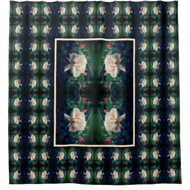 Cortina Para Box Dreamy Peach Rose And Buds Flower Art (Frente)