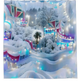 Cortina Para Box Dreamy Winter Wonderland Lights