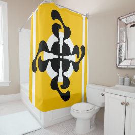 Cortina Para Box Dubble dramático Q espelhado Amarelo moderno