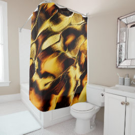 Cortina Para Box Dunas em bruto queimadas ouro laranja