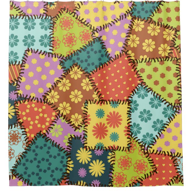 Cortina Para Box Eclectic Patchwork (Correção Eclética): Diversa Co (Frente)