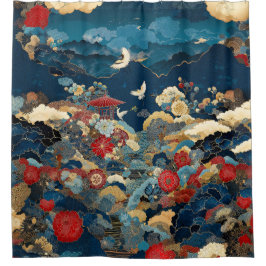 Cortina Para Box Ecos da Arte de Banheiro do Japão