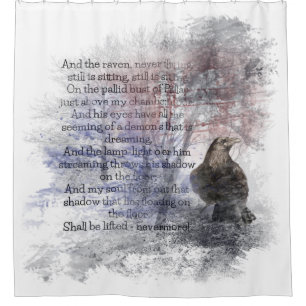 Cortina Para Box Edgar Allan Poe O Poema Raven Raven Watercolor