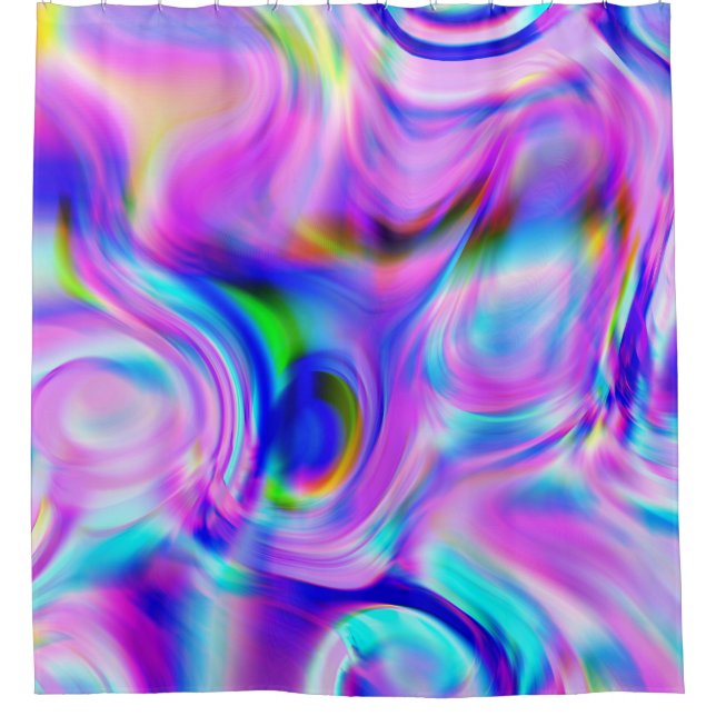 Cortina Para Box Efeitos digitais: padrão de abstrato multicor. (Frente)