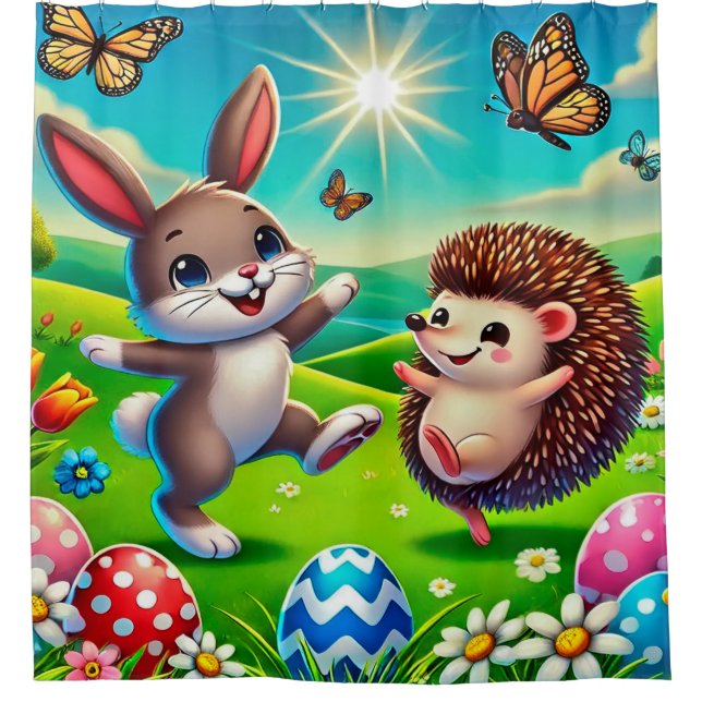 Cortina Para Box Ein glücklicher Hase und Igel (Frente)