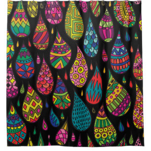 Cortina Para Box elegância floral, fundo abstrato.