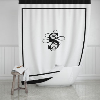 Cortina Para Box Elegant Hotel Chic Stylish Monogram Ampersand