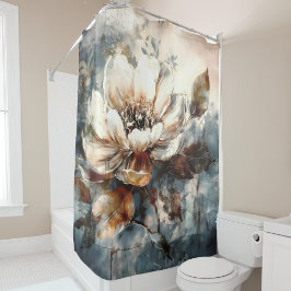 Cortina Para Box Elegant Peony Watercolor Art