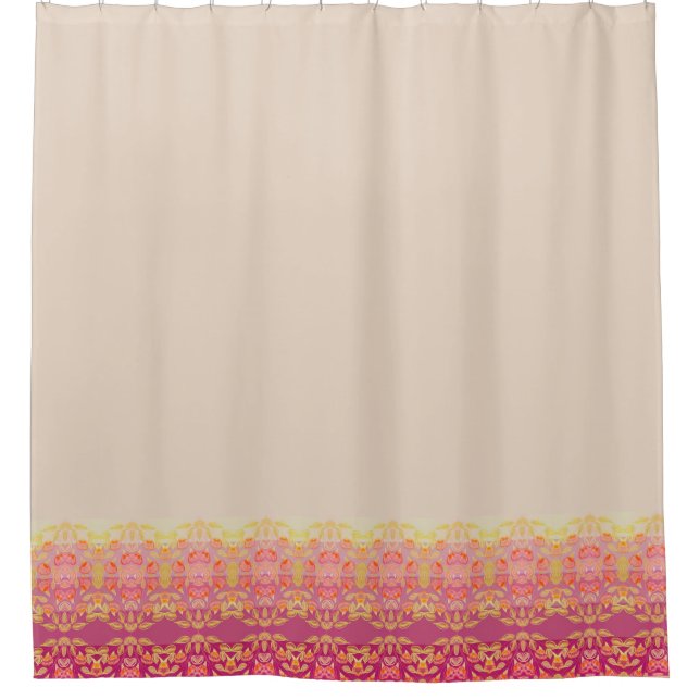 Cortina Para Box Elegante Apricot Floral (Frente)
