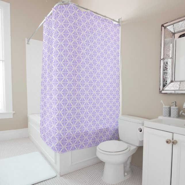 Cortina Para Box Elegante Damasco Vitoriano Roxo (In Situ)