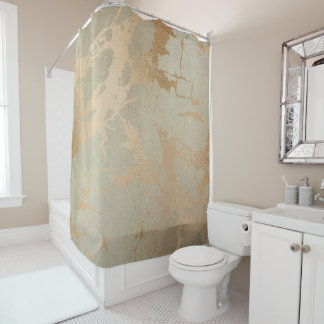 Cortina Para Box Elegante Dourado Marble