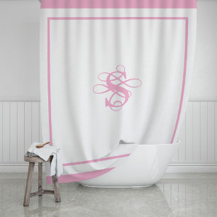 Cortina Para Box Elegante Hotel Chic Monograma Estiloso