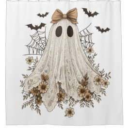 Cortina Para Box Elegante Lace Ghost com Arco | Floral Ghost
