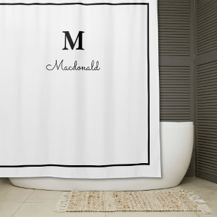 Cortina Para Box Elegante Monograma Personalizado Ornado