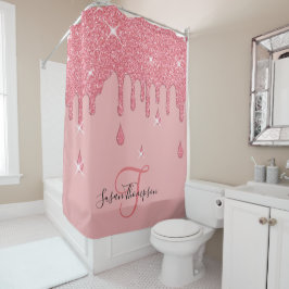 Cortina Para Box Elegante personalizado cor-de-rosa com efeito bril