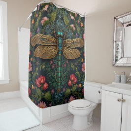 Cortina Para Box Elegante Vintage dragonfly boho botânico