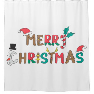 Cortina Para Box Elemento de palavra Feliz Natal