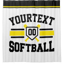 Cortina Para Box Equipe de Varsity do Softball Player de NOME DE AD