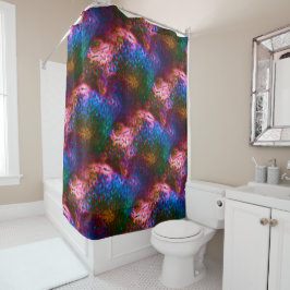 Cortina Para Box Escalas azuis-cromadas de salmão