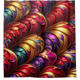 Cortina Para Box "Escalas de Sereia Ornamentado - Arte Submarina Vi