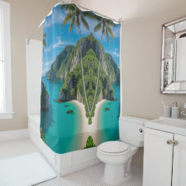 Cortina Para Box "Escapar ao Paraíso: Escorrega Tropical"