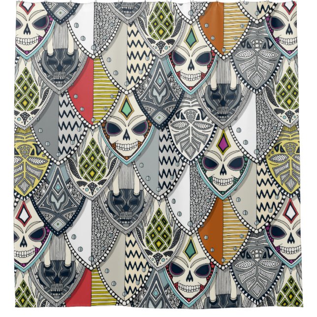 Cortina Para Box escudos góticos (Frente)