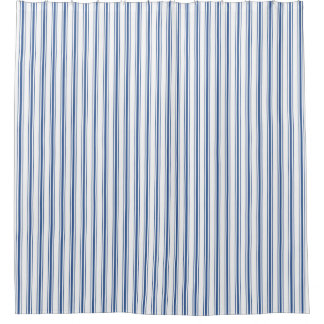 Cortina Para Box Escuro, Azul e Branco, com faixa estreita