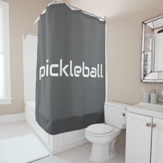 Cortina Para Box Esportes Brancos Modernos Texto Do PICKLEBALL Bran (In Situ)