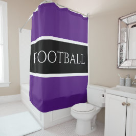 Cortina Para Box Esportivo FÚTBOL Roxo Real Preto Branco Listras