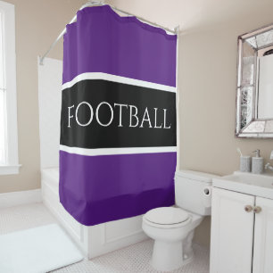 Cortina Para Box Esportivo FÚTBOL Roxo Real Preto Branco Listras