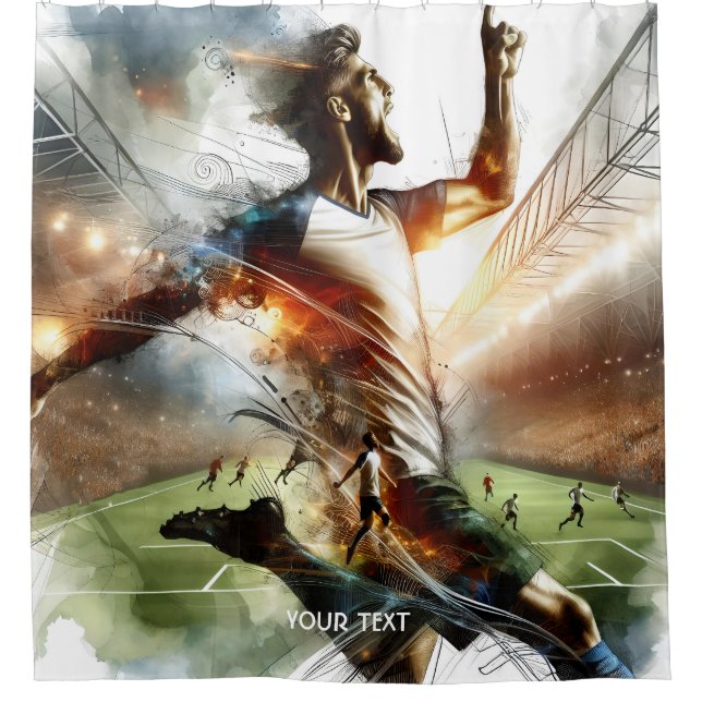 Cortina Para Box Estádio Jogador de Futebol da Fantasy Cute (Frente)