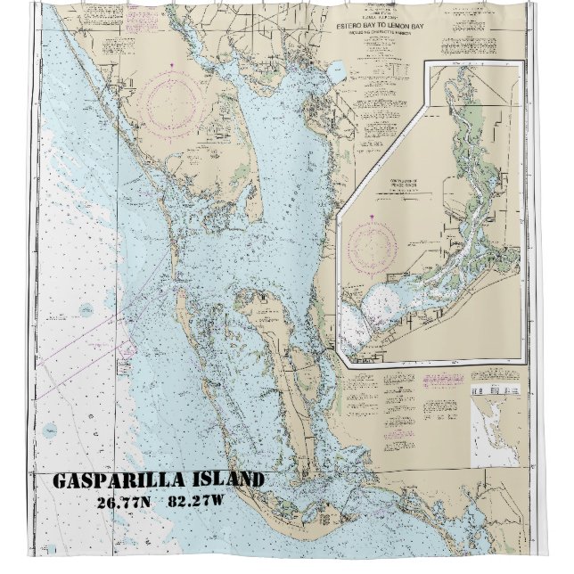 Cortina Para Box Estero Bay até Lemon Bay Gráfico 11426 (Frente)