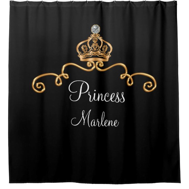 Cortina Para Box Estilo de Monograma de Princesa Real com Classe (Frente)