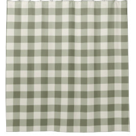 Cortina Para Box Estilo Gingham do Clássico Green Farmhouse