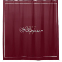 Estilo Hotel Autumn Burgundy com Nome e Monograma