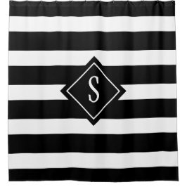 Cortina Para Box Estirpes Negras E Brancas Modernas Monograma Inici