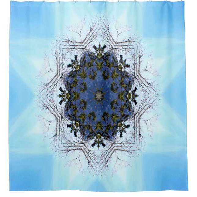 Cortina Para Box Estrela de Árvore.... (Frente)