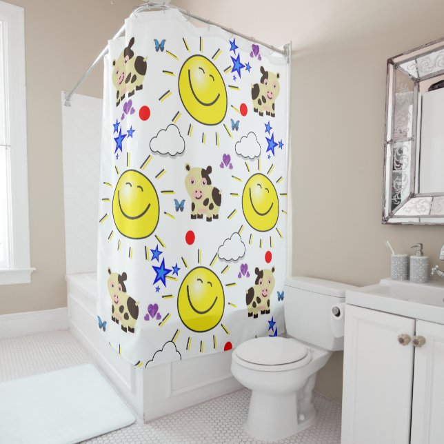 Cortina Para Box Estrelas de nuvens de Sol de chá (In Situ)