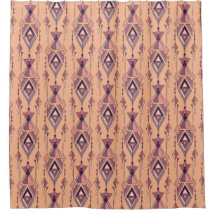 Cortina Para Box Étnica Tribal: Asteca Mexicana Sem Serras Vintage