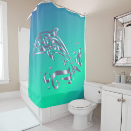 Cortina Para Box Eu adoro a cortina de Chá de golfinhos