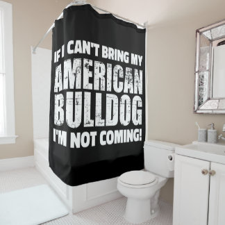 Cortina Para Box Eu não posso trazer meu Bulldog Americano Eu não v