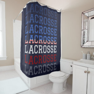 Cortina Para Box EUA Repetindo Texto - Lacrosse USA Flag