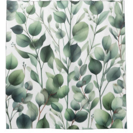 Cortina Para Box Eucalipto verde sai na cortina branca do Chá