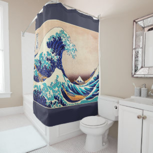 Cortina Para Box Excelente Wave Off Kanagawa Vintage Impressão Art 