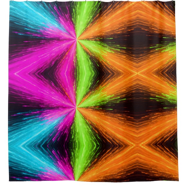 Cortina Para Box Explosão Radial Neon (Frente)